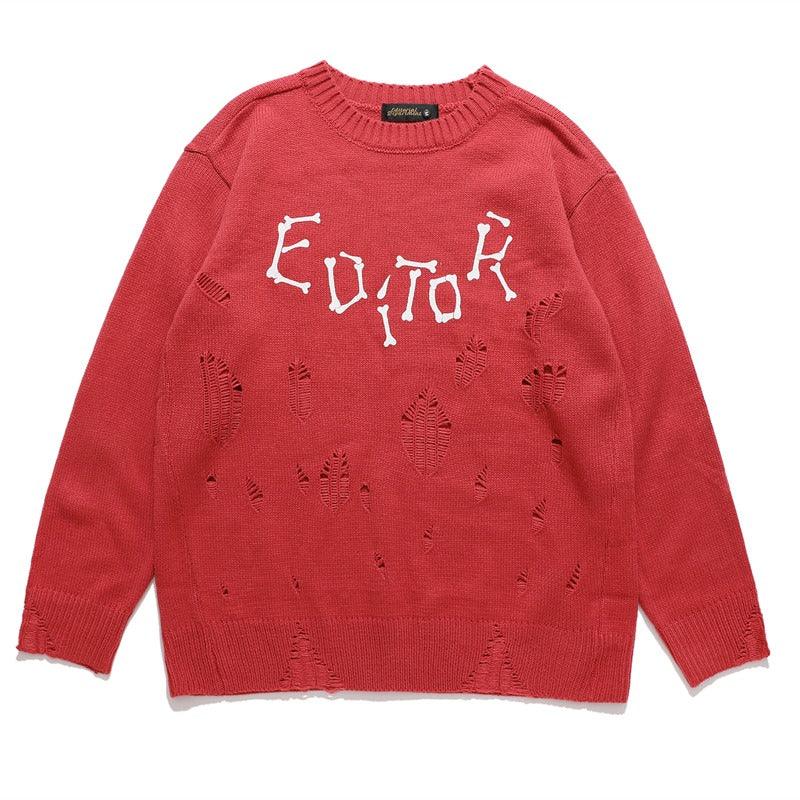 CZ Distressed Logo Sweater