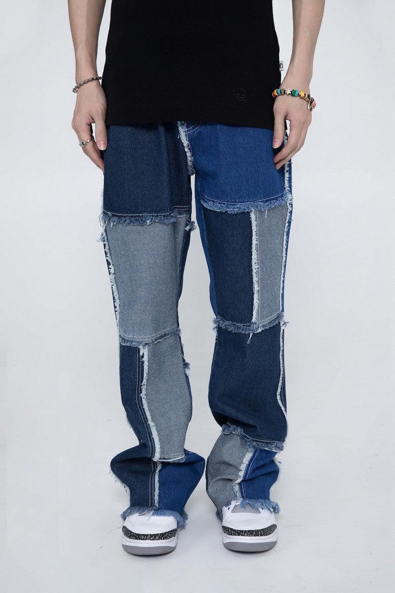 CZ Patchwork Loose Jeans