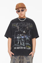 Vintage Wolf Print Tee