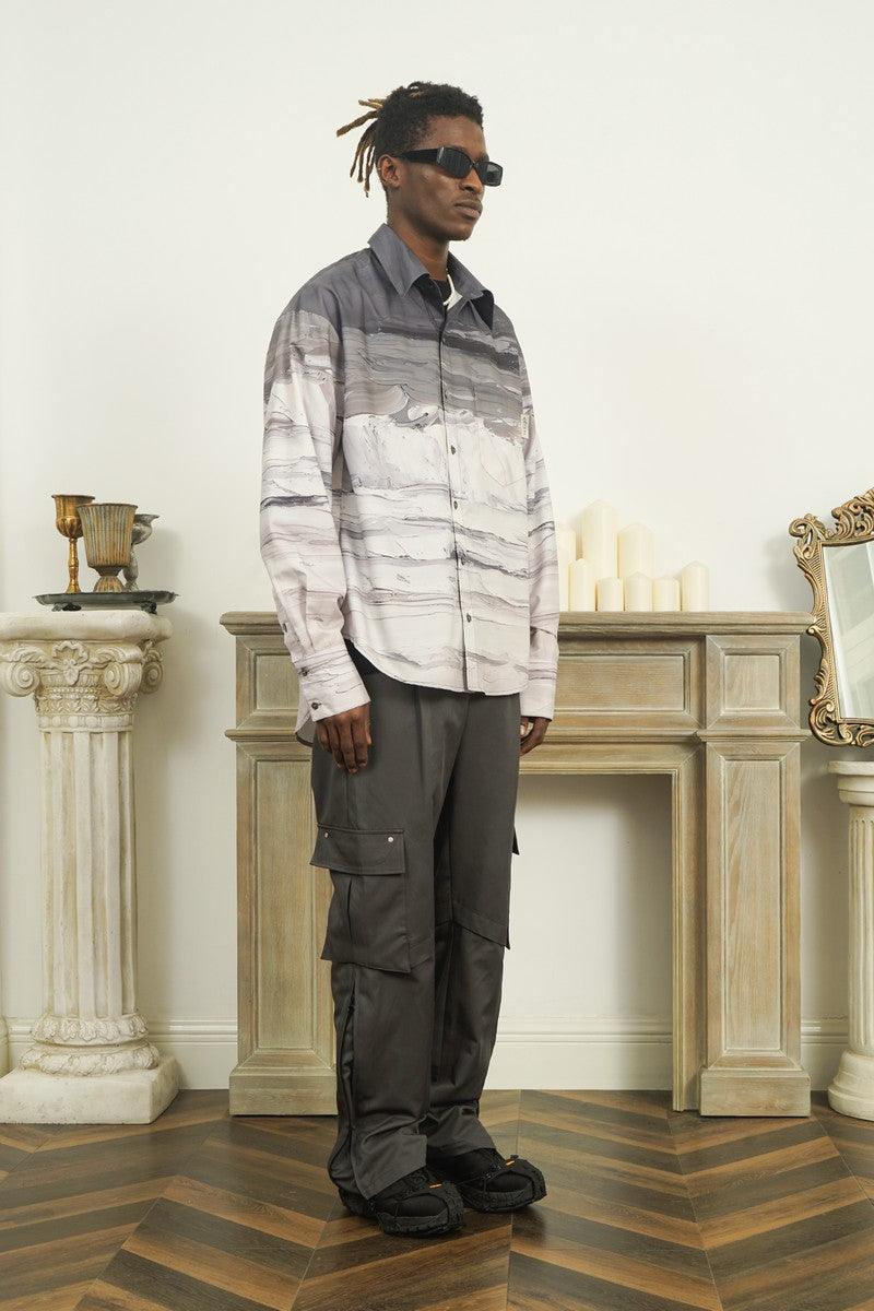 Empty Reference Casual Straight Pockets Trousers