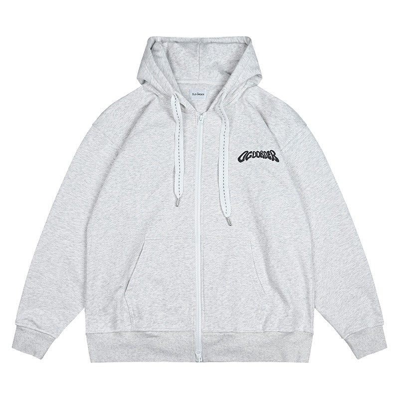 OO Friends Only Logo Foam Zip Up Hoodie