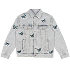 Old Order Butterfly Embroidered Jeans Jacket
