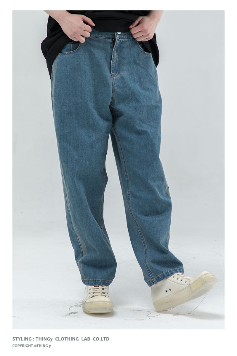 THINGY Loose Washed Jeans