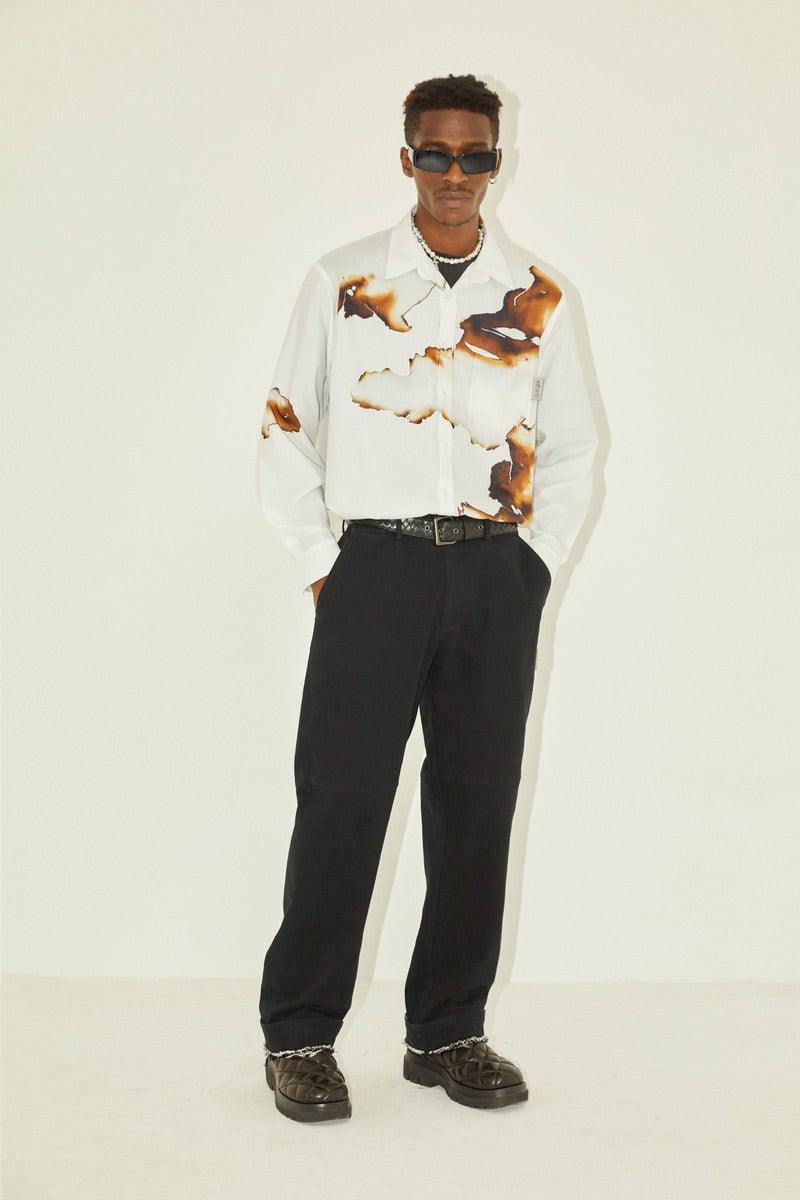 Empty Reference Burning Print L/S Shirt