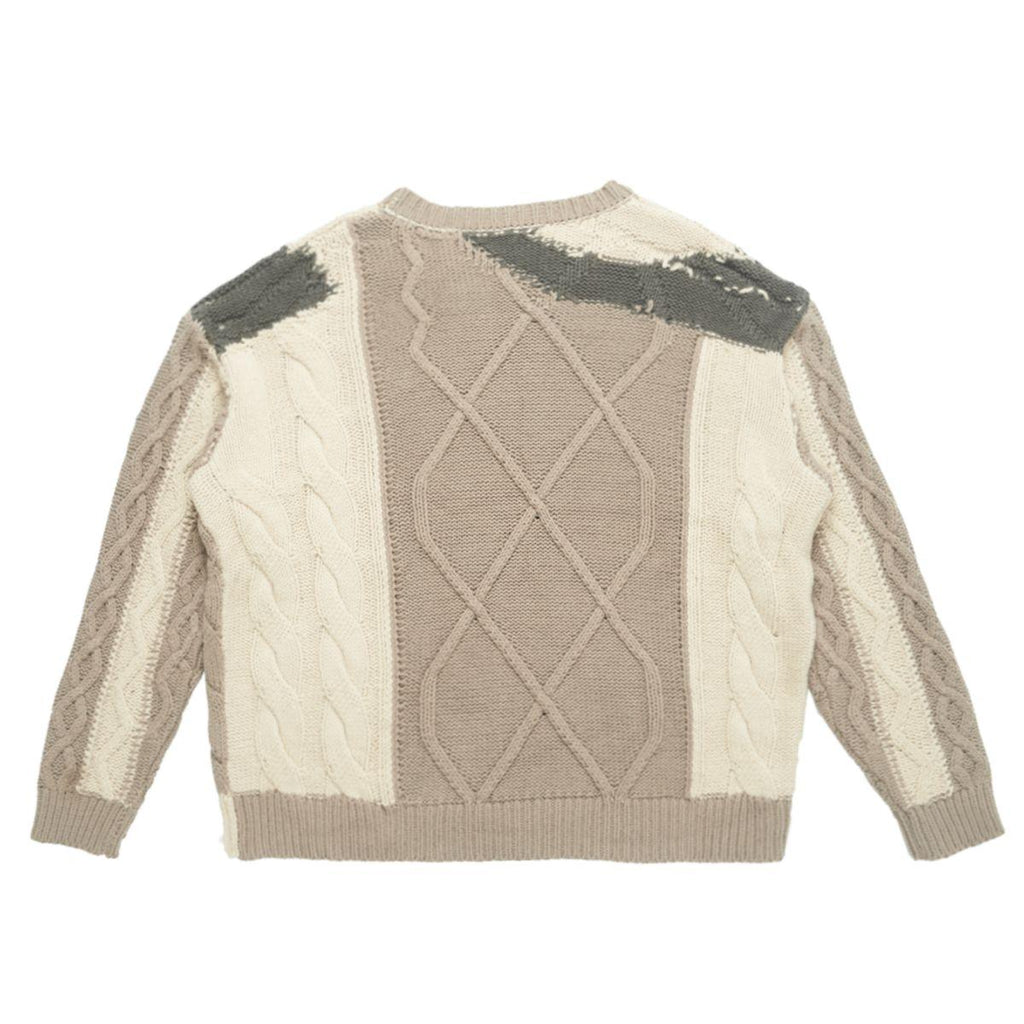 Empty Reference Beige Stitched Sweater