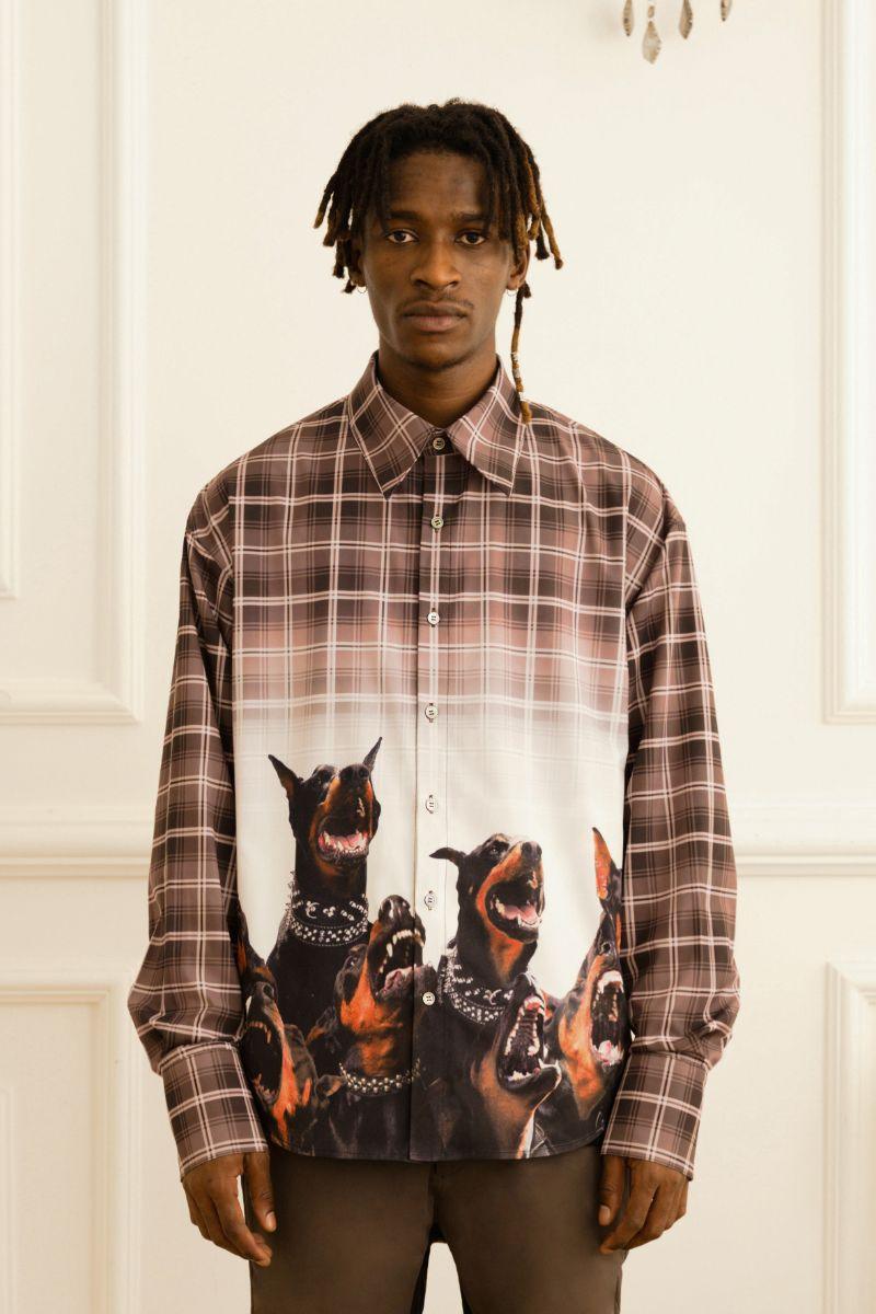 Empty Reference Doberman Plaid L/S Shirt