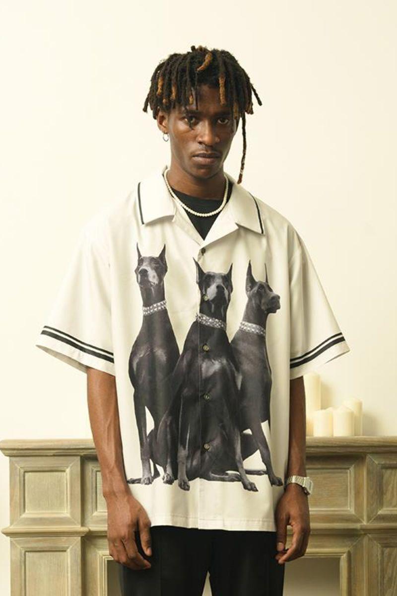 Empty Reference Doberman Printed Cuban Shirt