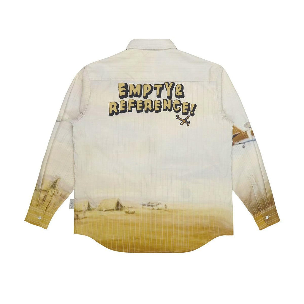Empty Reference Airplane Landscape Print Shirt