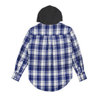 Empty Reference Plaid Woolen Hooded Jacket