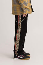 Empty Reference Leopard Pattern Straight Trousers