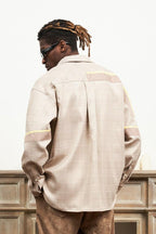 Empty Reference Plaid Khaki L/S Cuban Shirt