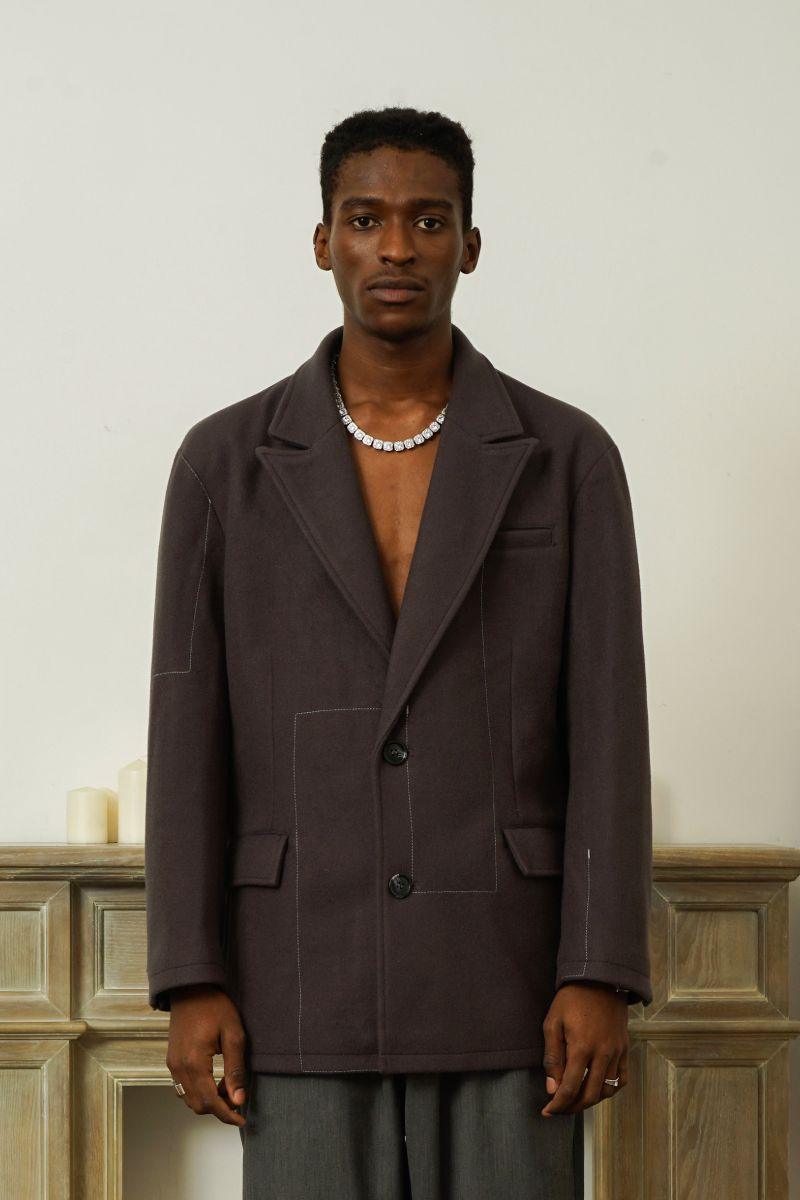 Empty Reference Woolen Stitched Blazer
