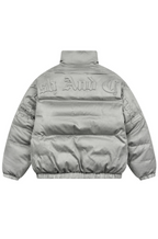 Embossed Gothic Logo Down Jacket
