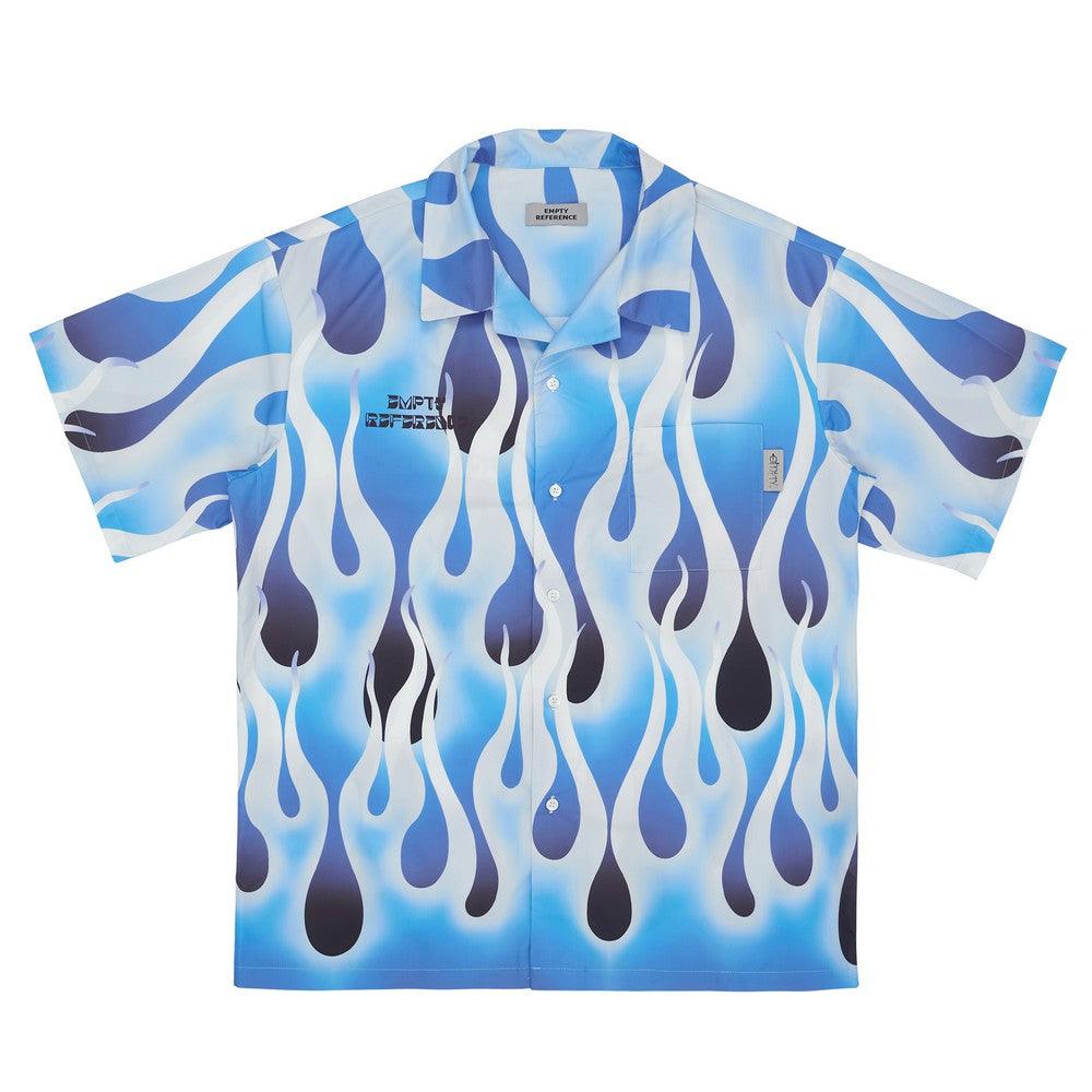 Empty Reference Flame Gradient Logo Cuban Shirt