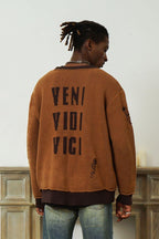 Empty Reference Victory Distressed Sweater