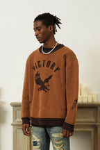 Empty Reference Victory Distressed Sweater