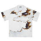 Empty Reference Burning Print Cuban Shirt