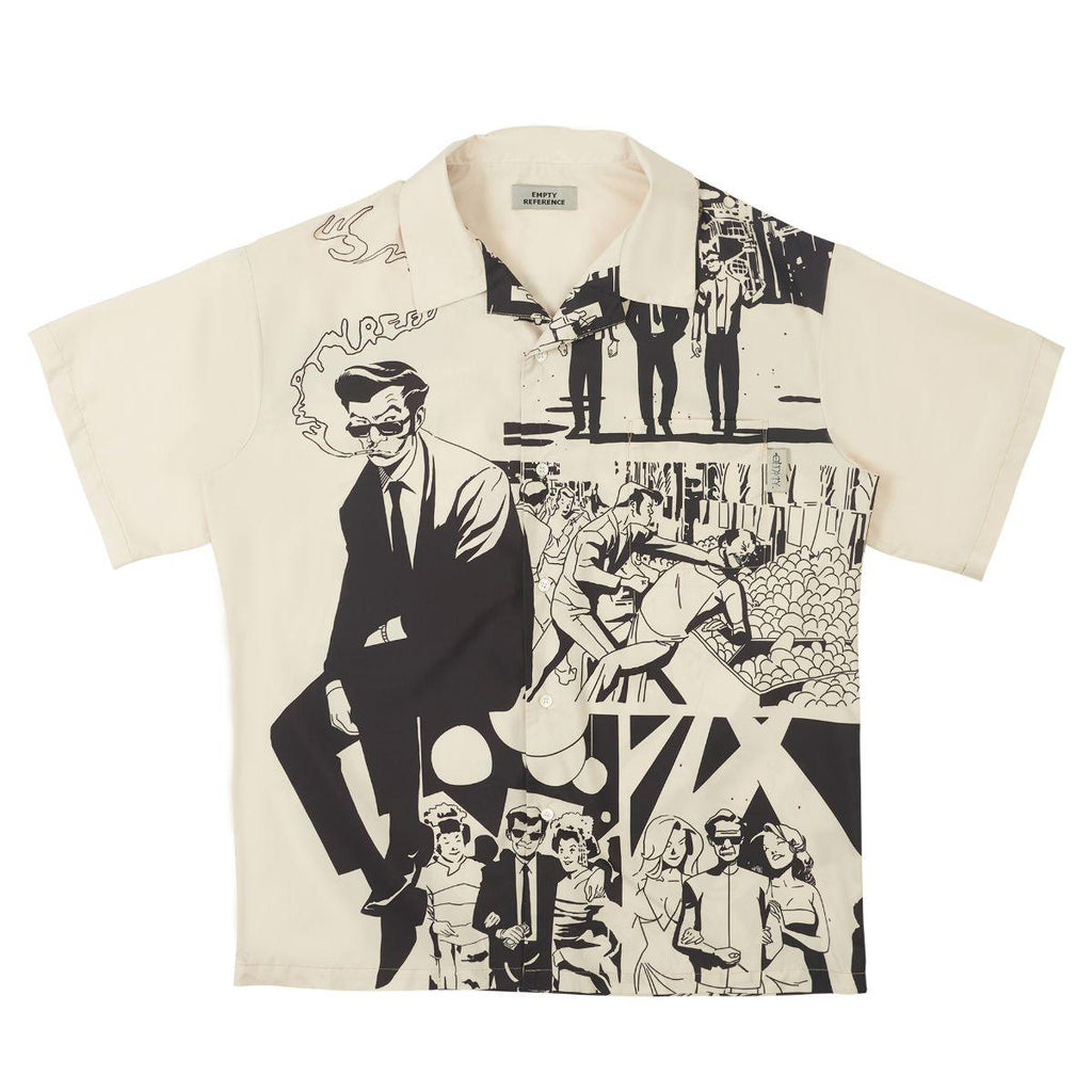 Empty Reference Killer Print Retro Cuban Shirt
