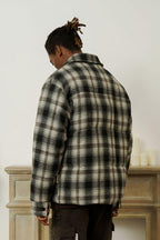Empty Reference Woolen Plaid Jacket