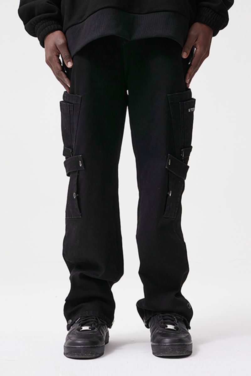 STEEPC Multi Pocket Straight Jeans