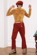 Mix7 Retro Wine Corduroy Trousers