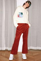 Mix7 Retro Wine Corduroy Trousers