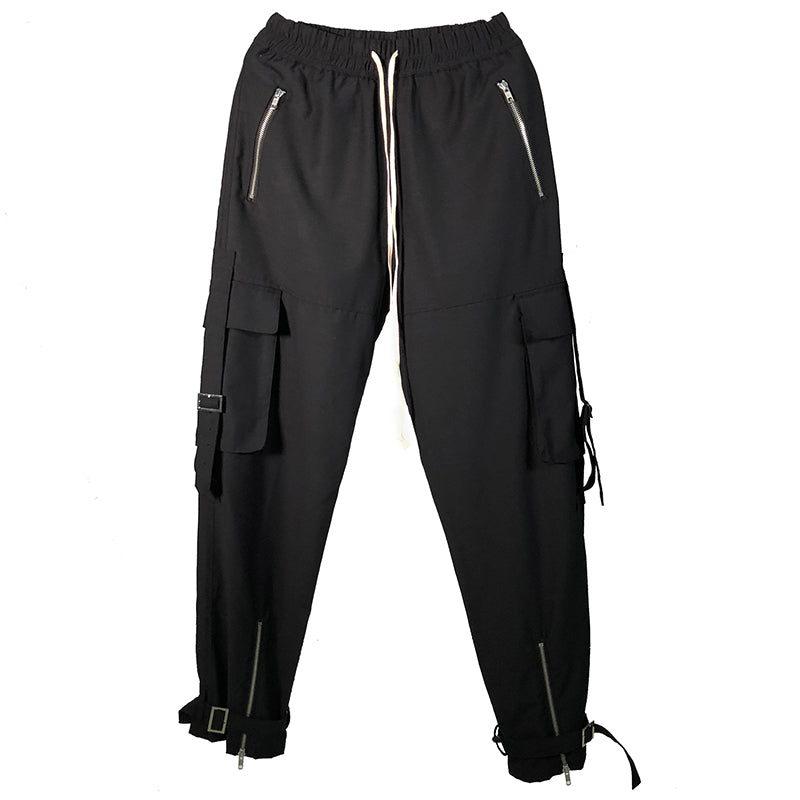 Unknown World Straps Zipper Cargo Trousers