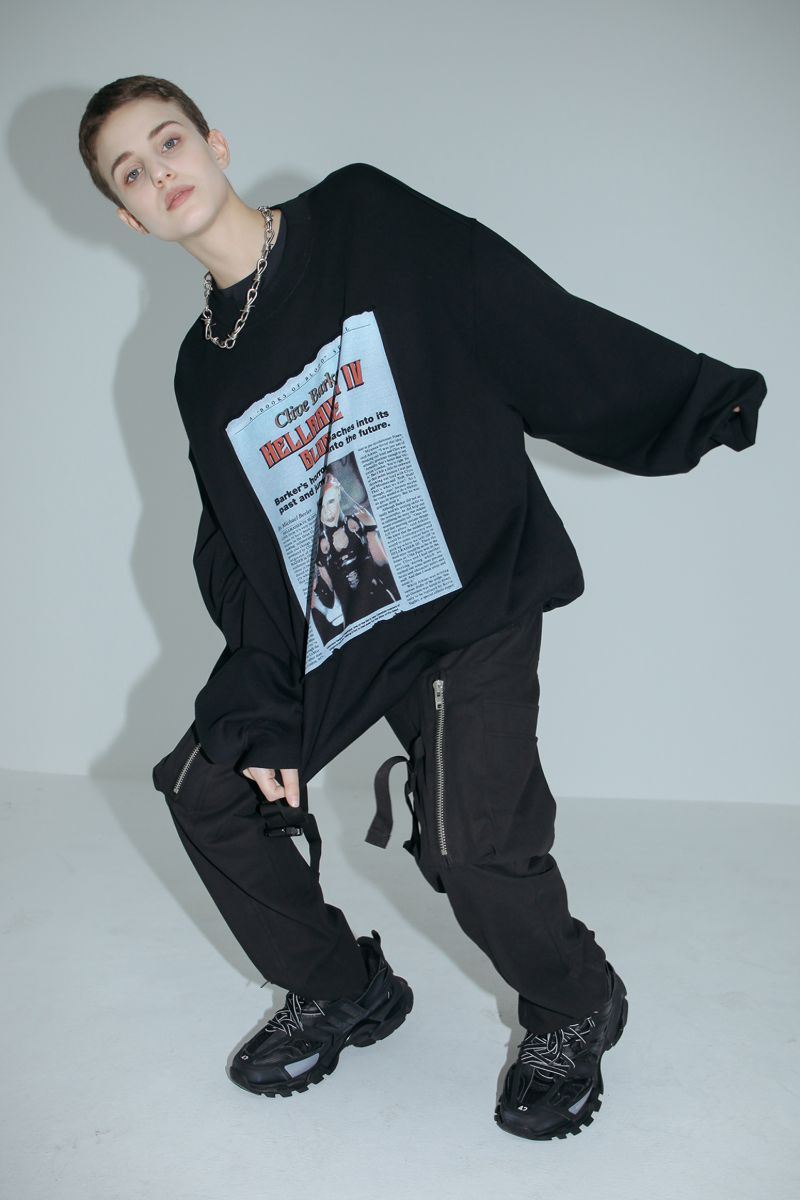 Unknown World Horror Loose Stitched Sweater