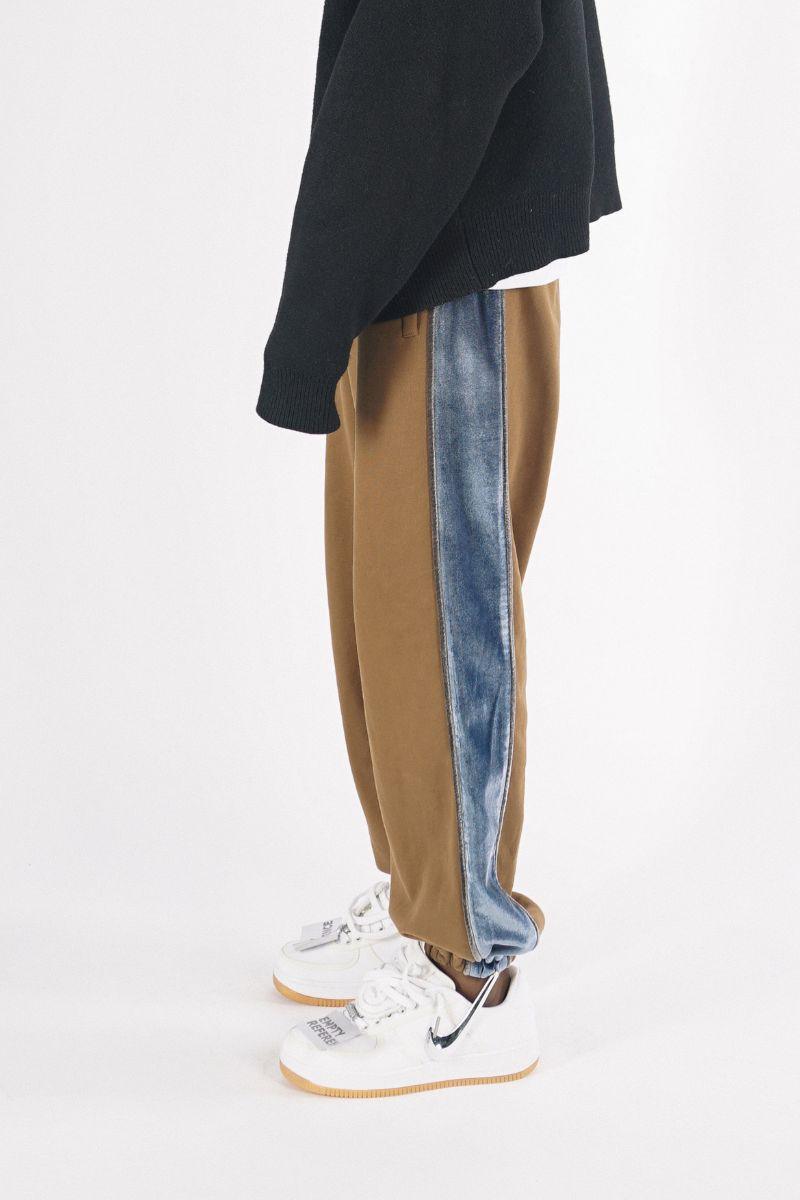 Empty Reference Brown Velvet Track Pants