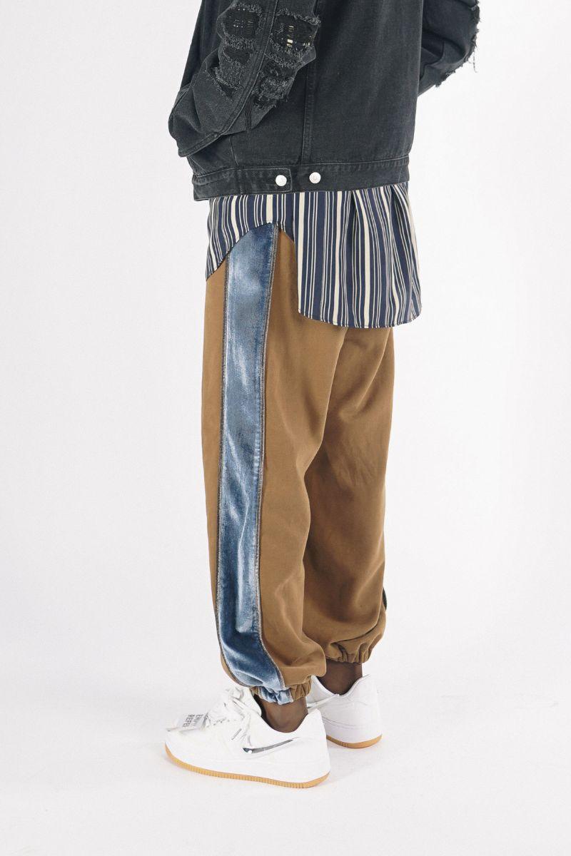 Empty Reference Brown Velvet Track Pants