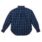 Empty Reference Blue Checkered Shirt Heavy Jacket