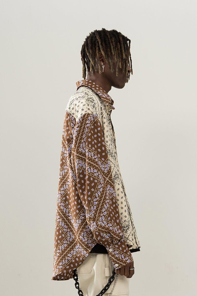Empty Reference Beige Flowers L/S Shirt