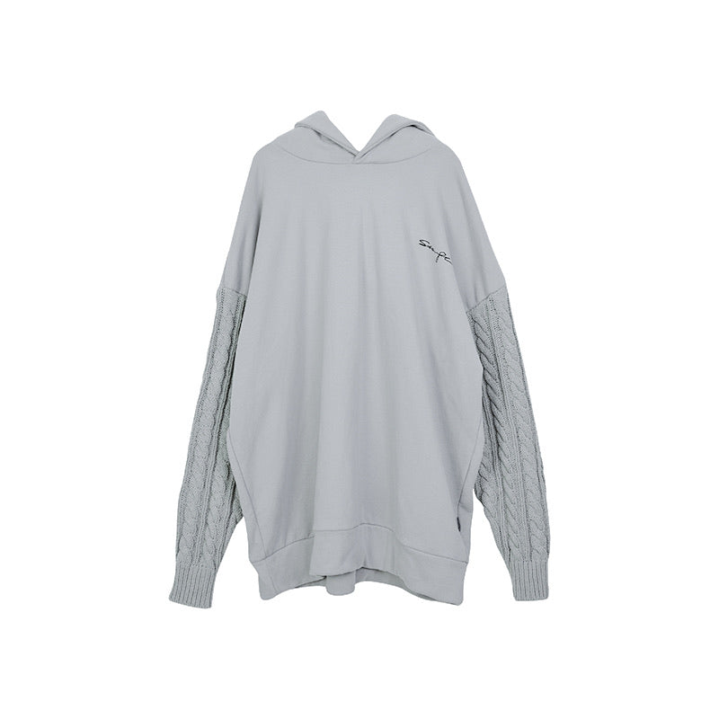 STEEPC Cable Knit Logo Hoodie