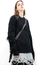 Unknown World Distressed Knit Sweater