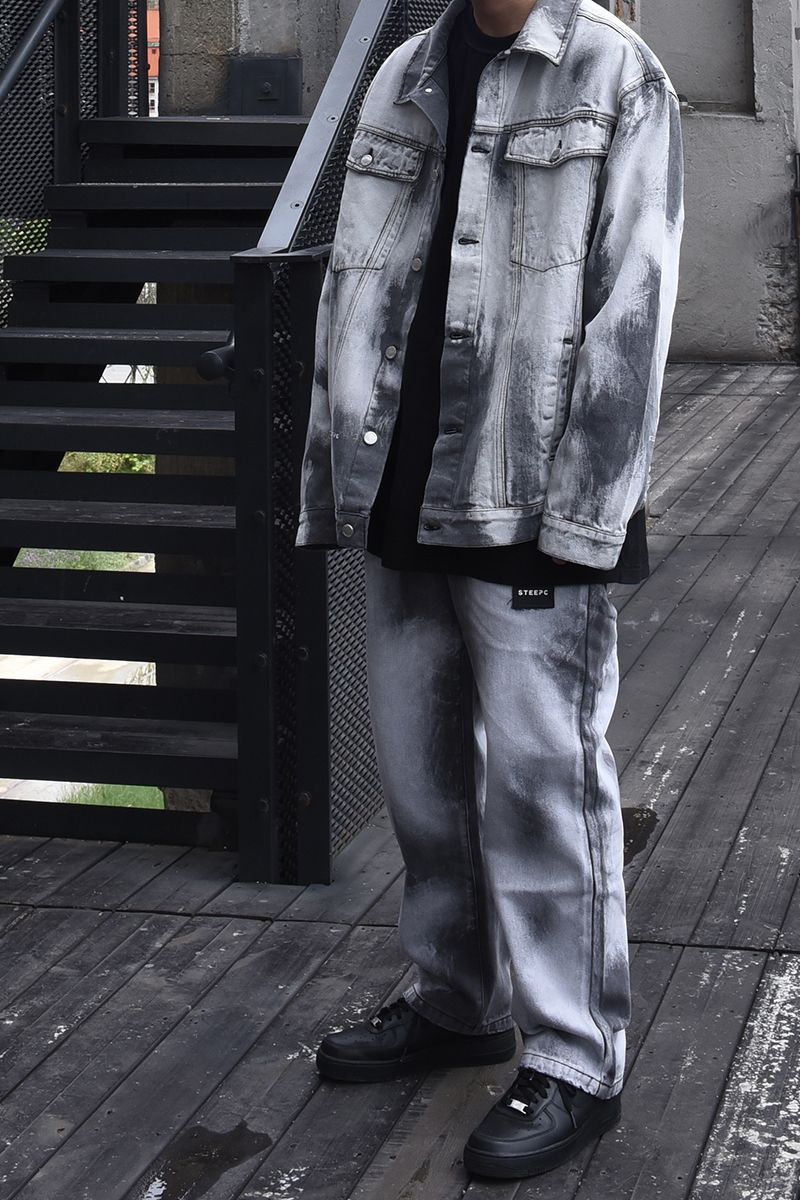 STEEPC Natural Washed Loose Jeans