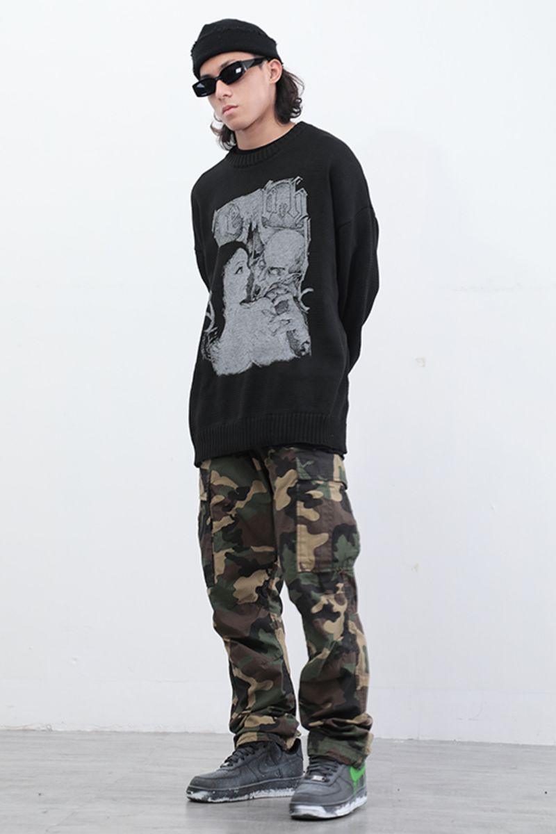 CZ Vampire Printed Sweater