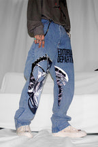 CZ Alien Printed Jeans