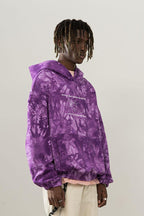 Empty Reference Purple Tie-Dyed Logo Hoodie