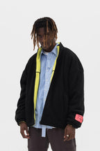 Empty Reference Reversible Black and Green Fleece Jacket