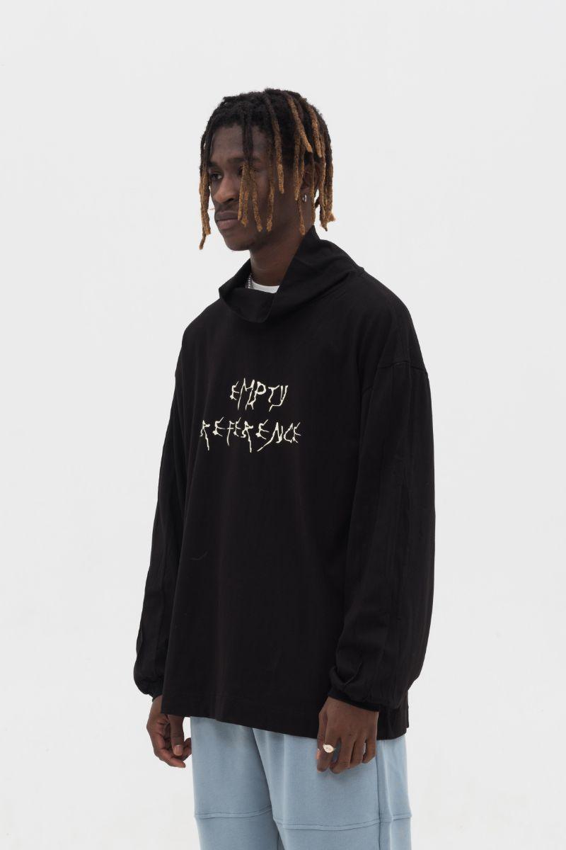 Empty Reference Black Logo Turtleneck