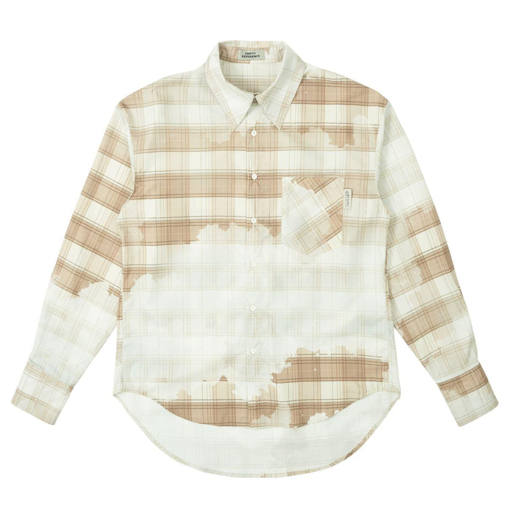 Empty Reference Faded Plaid Long Sleeve Shirt