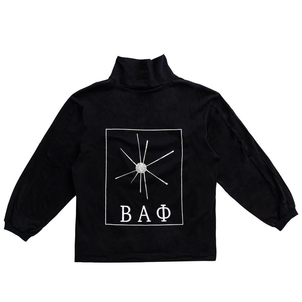 Empty Reference Black Logo Turtleneck