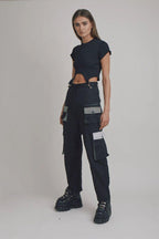 CZ Straps Crop Top