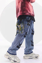CZ Poke Printed Jeans