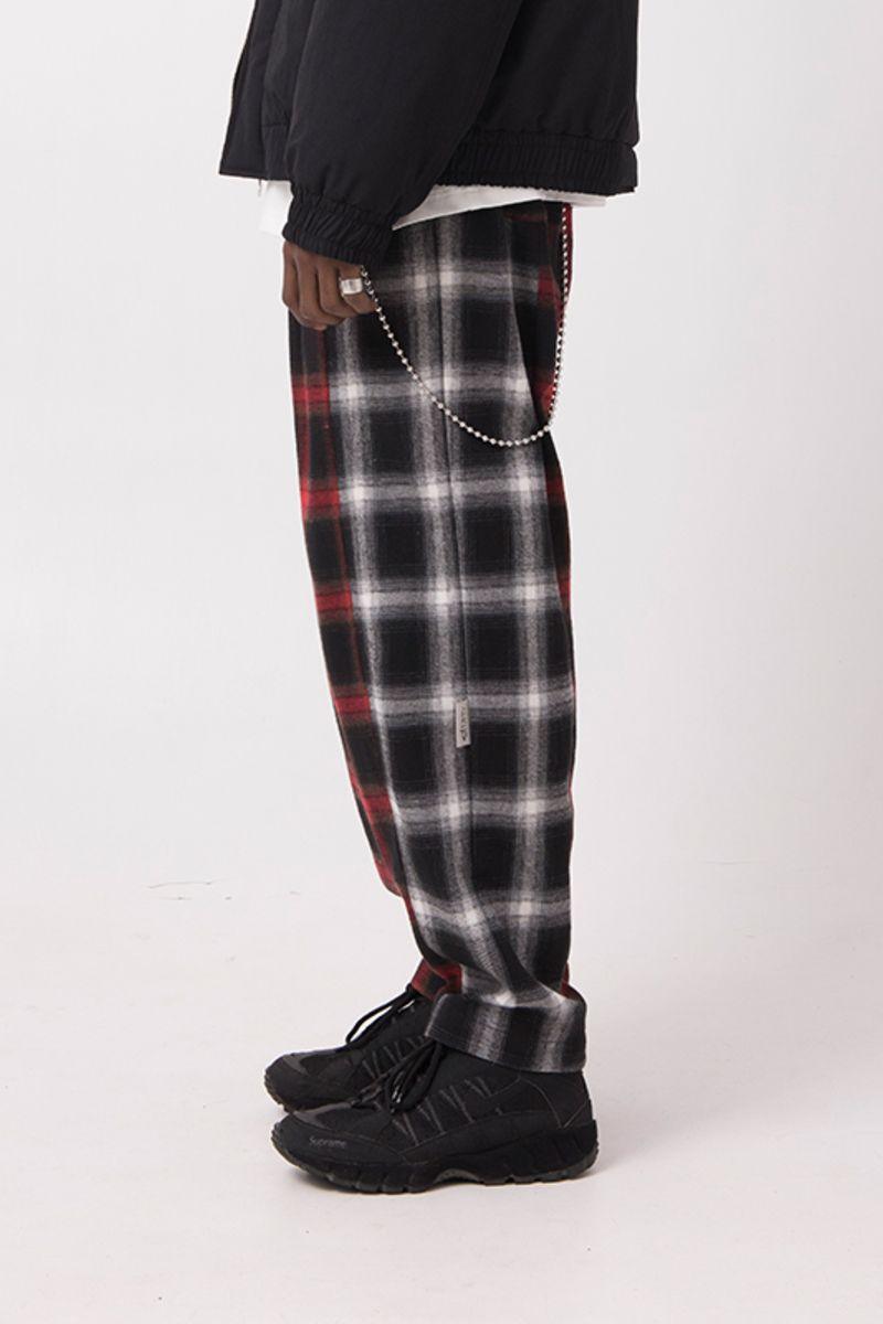 Empty Reference Plaid Stitching Trousers