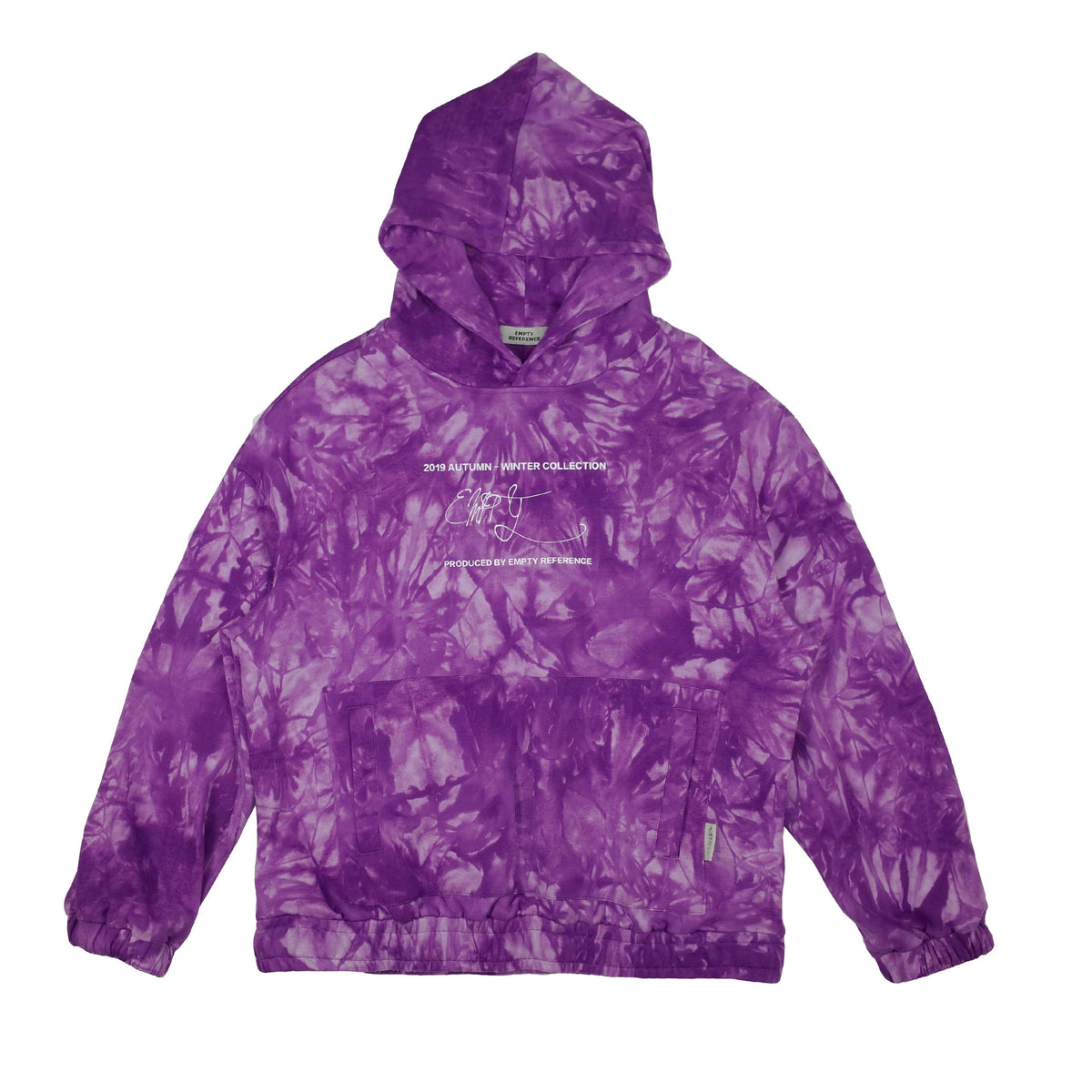 Empty Reference Purple Tie-Dyed Logo Hoodie