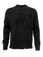 Unknown World Distressed Knit Sweater