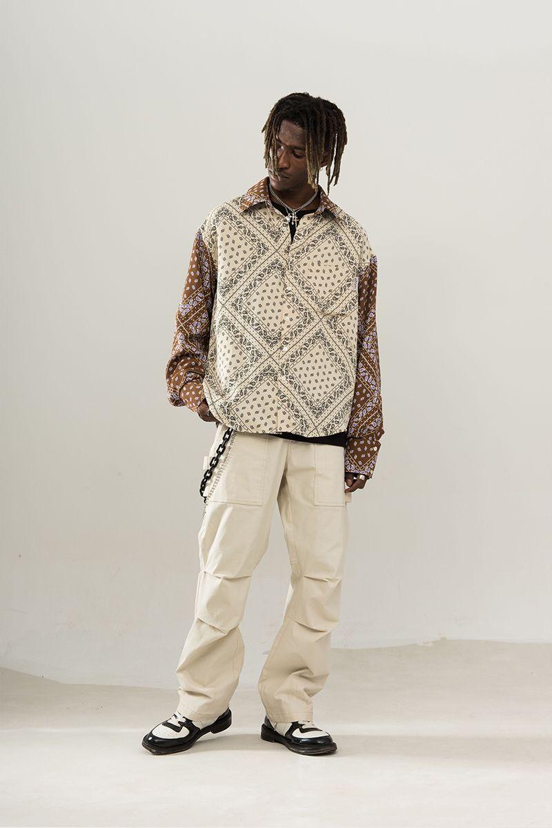 Empty Reference Beige Flowers L/S Shirt
