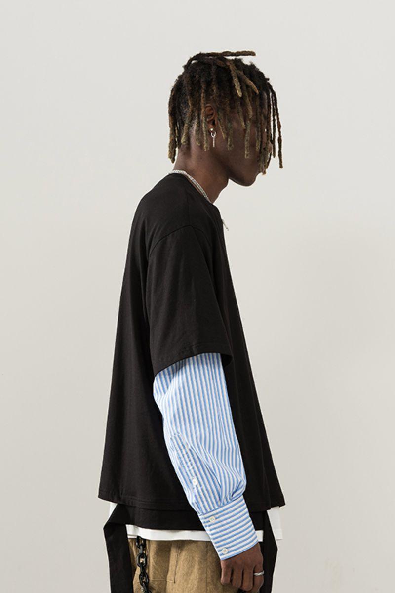 Empty Reference Stitched Shirt Sweater