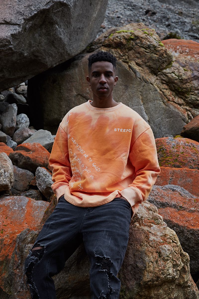 STEEPC Logo Graffiti Washed Sweater